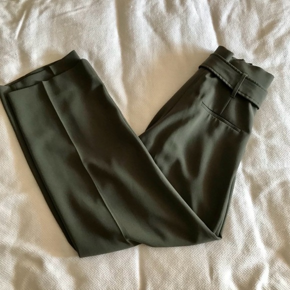 Aritzia Taupe High-Rise Belted Pants - Picture 11 of 12